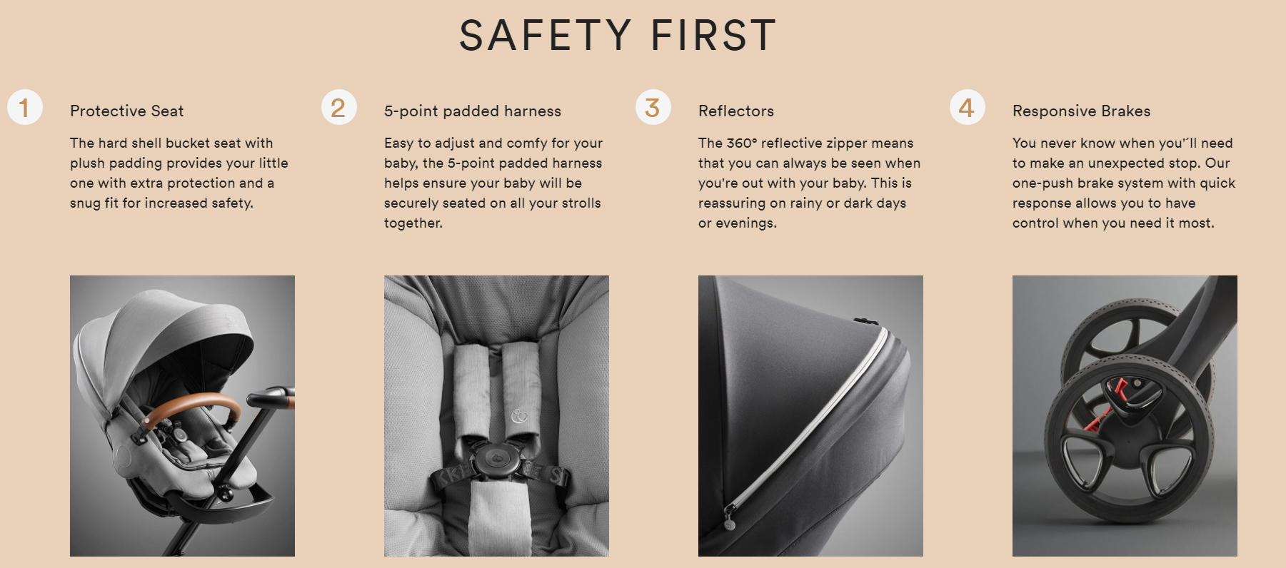 Xplory Stroller Safety Features