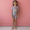 Little Sleepies Summer Garden Short Sleeve and Shorts Bamboo Viscose Pajama Set