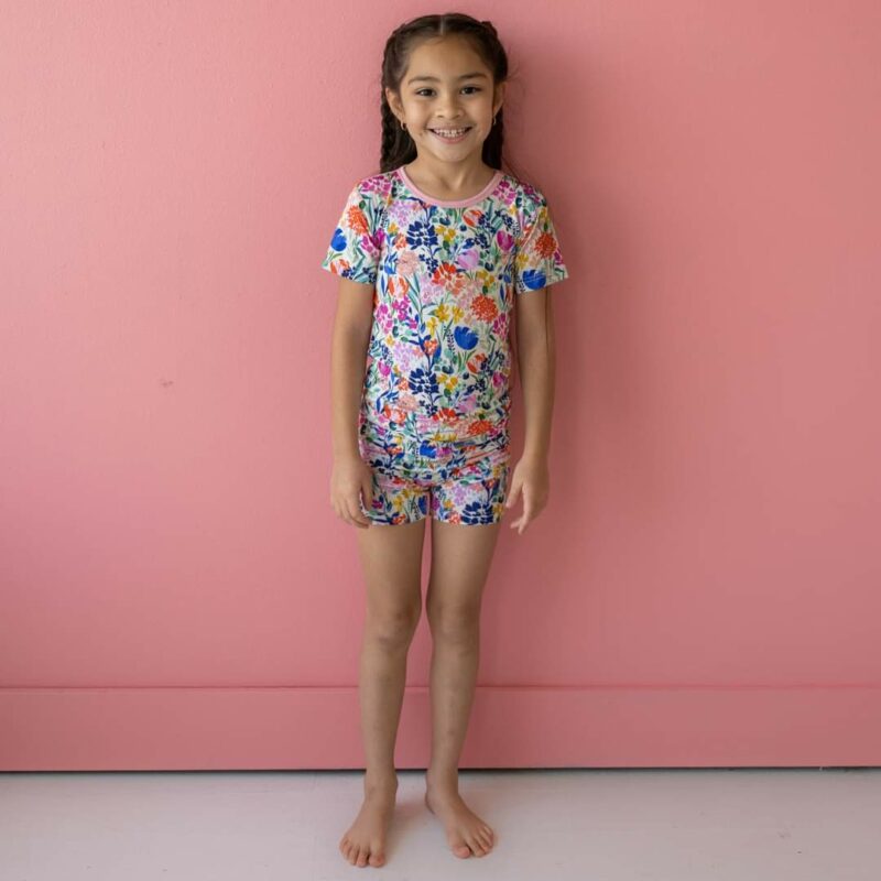 Little Sleepies Summer Garden Short Sleeve and Shorts Bamboo Viscose Pajama Set