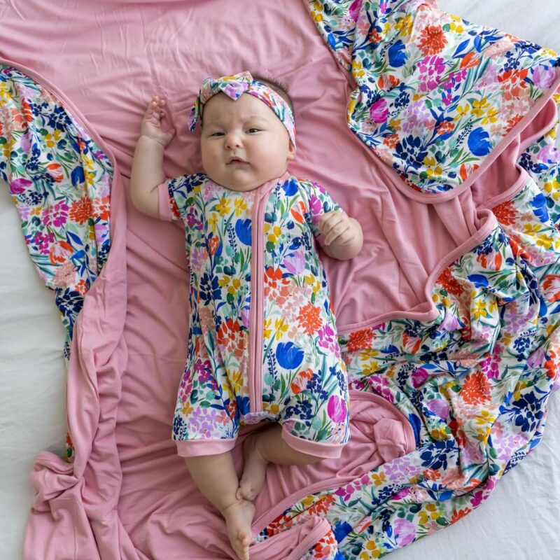 Little Sleepies Summer Garden Shorty Bamboo Viscose Zippy