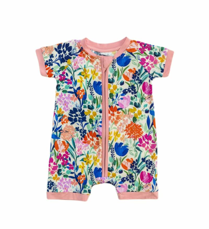 Little Sleepies Summer Garden Shorty Bamboo Viscose Zippy