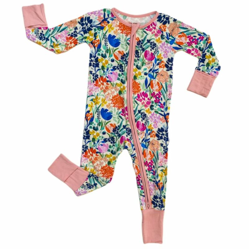 Little Sleepies Summer Garden Bamboo Viscose Convertible Zippy