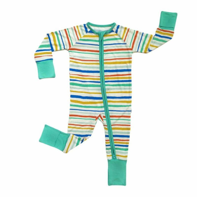 Little Sleepies Summer Stripe Bamboo Viscose Zippy