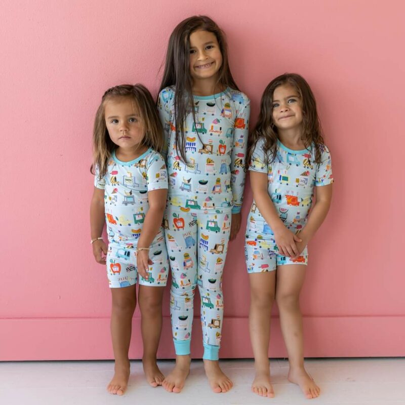 Little Sleepies Food Trucks Short Sleeve and Shorts Bamboo Viscose Pajama Set