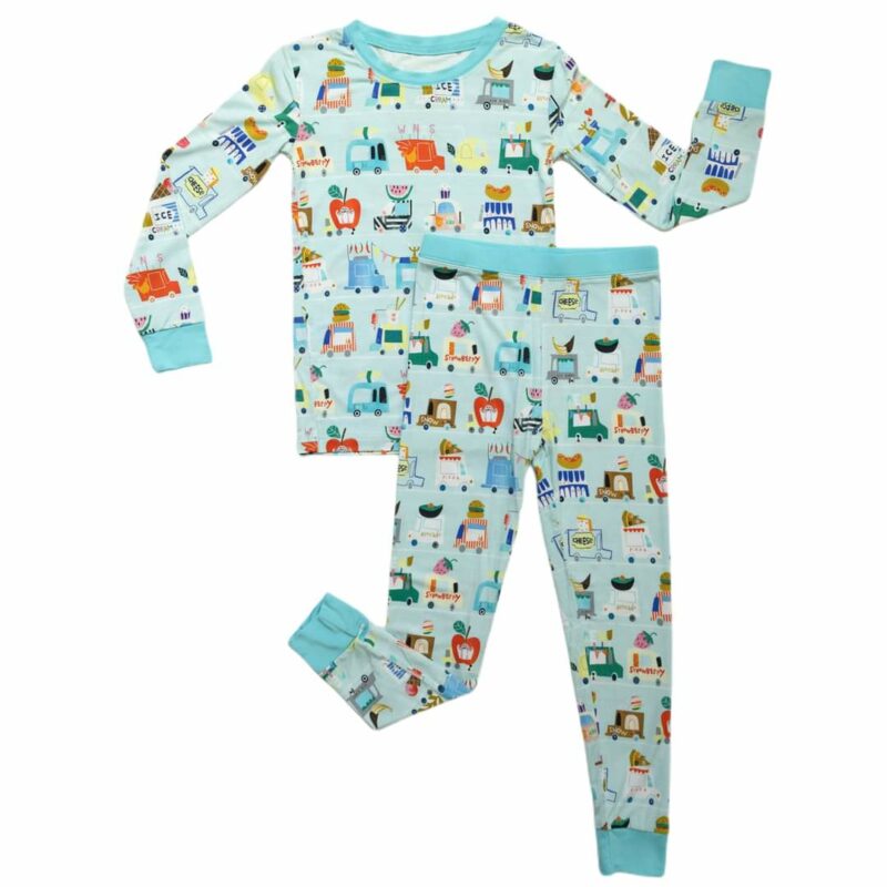 Little Sleepies Foods Trucks Bamboo Viscose Two-Piece Pajama Set