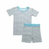 Little Sleepies Polka Dots with Blue Trim Short Sleeve and Shorts Bamboo Pajama Set