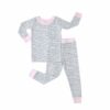 Little Sleepies Polka Dots with Pink Trim Bamboo Two-Piece Pajama Set