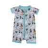 Little Sleepies Blue Cool Cats Shorty Bamboo Viscose Zippy