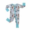 Little Sleepies Blue Cool Cats Bamboo Viscose Zippy