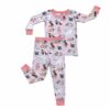 Little Sleepies Pink Cool Cats Bamboo Viscose Two-Piece Pajama Set