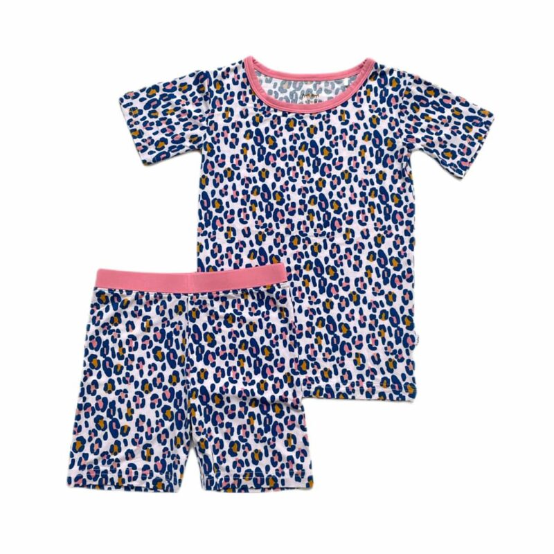 Little Sleepies Wild Leopard Short Sleeve and Shorts Bamboo Viscose Pajamas