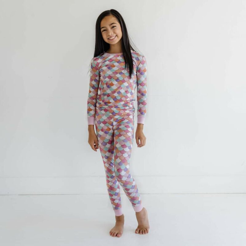 Little Sleepies Mermaid Scales Bamboo Viscose Two-Piece Pajama Set