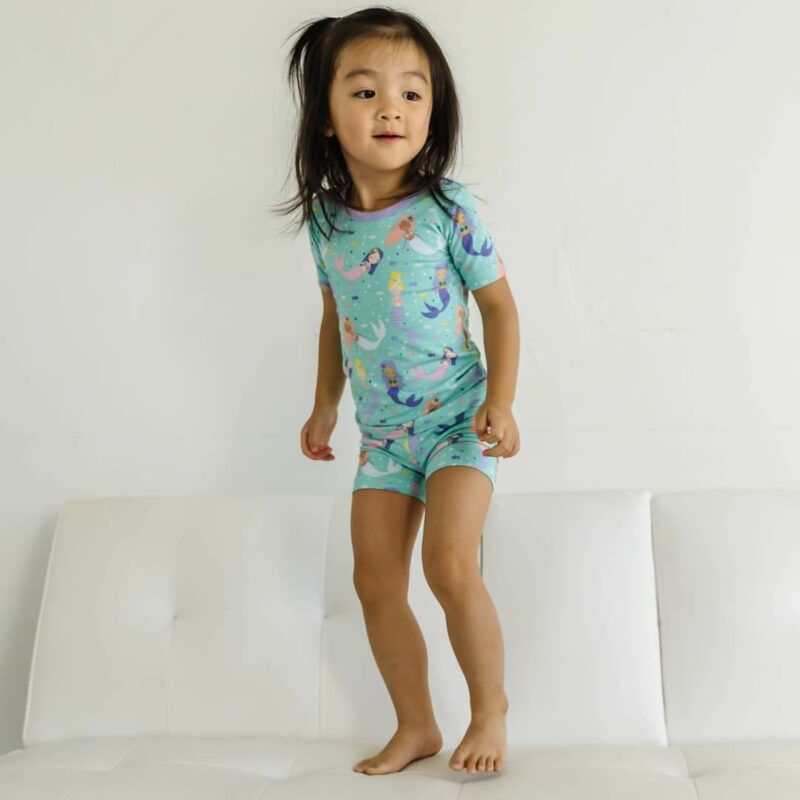 Little Sleepies Mermaid Magic Short Sleeve and Shorts Bamboo Viscose Pajamas