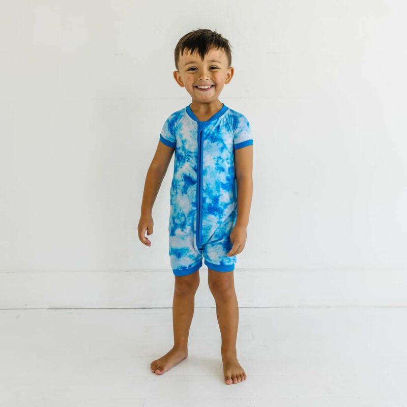 Little Sleepies Milky Way Tie Dye Shorty Bamboo Viscose Zippy