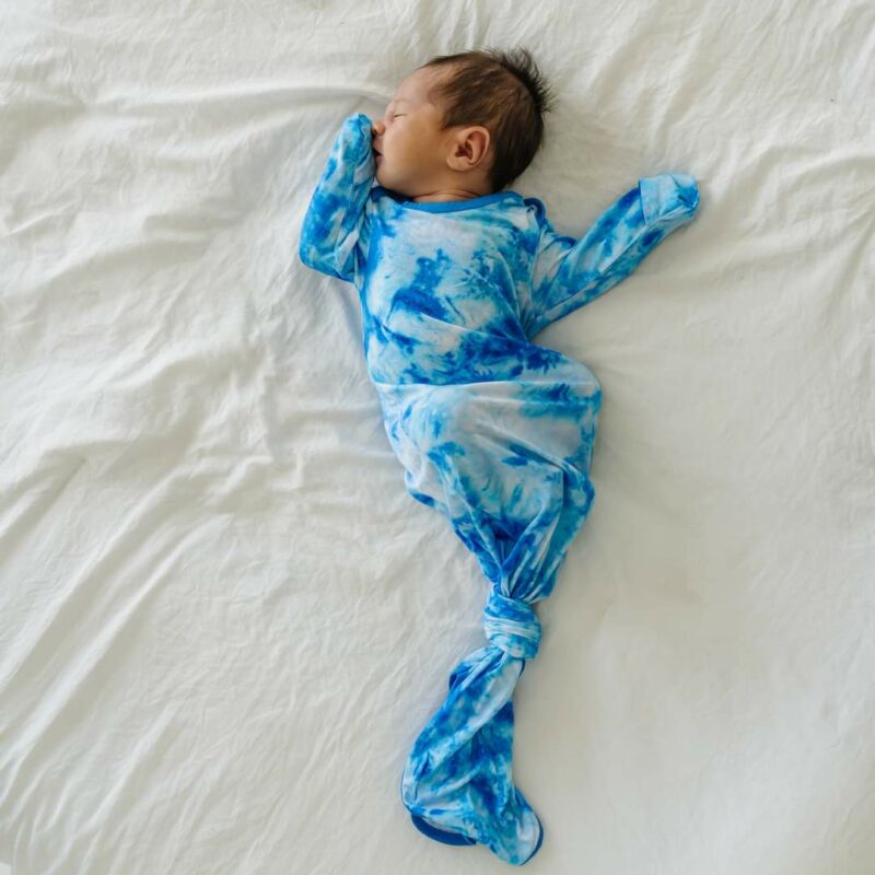 Little Sleepies Milky Way Tie Dye Bamboo Viscose Infant Knotted Gown