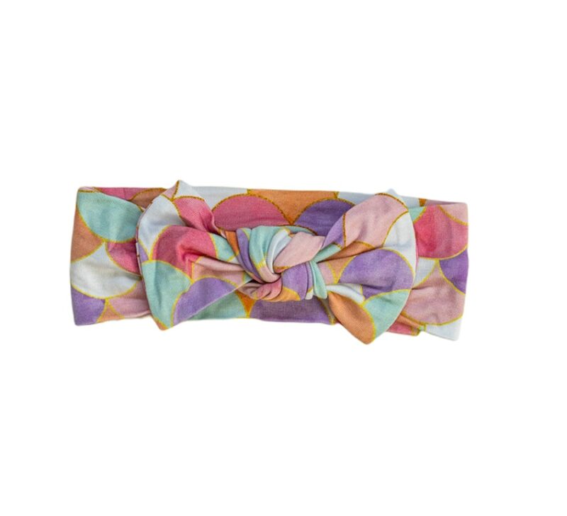 Little Sleepies Mermaid Scales Bamboo Viscose Bow Headband Little Sleepies Mermaid Scales Bamboo Viscose Bow Headband
