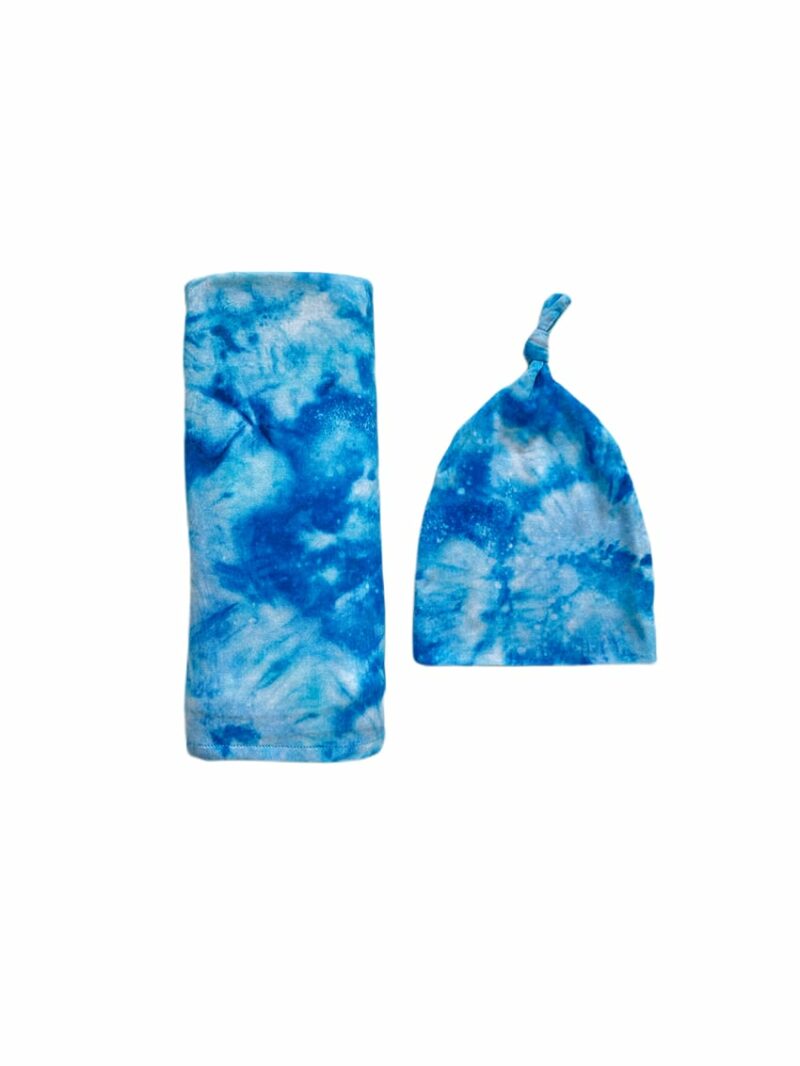 Little Sleepies Milky Way Tie Dye Bamboo Swaddle & Hat Set