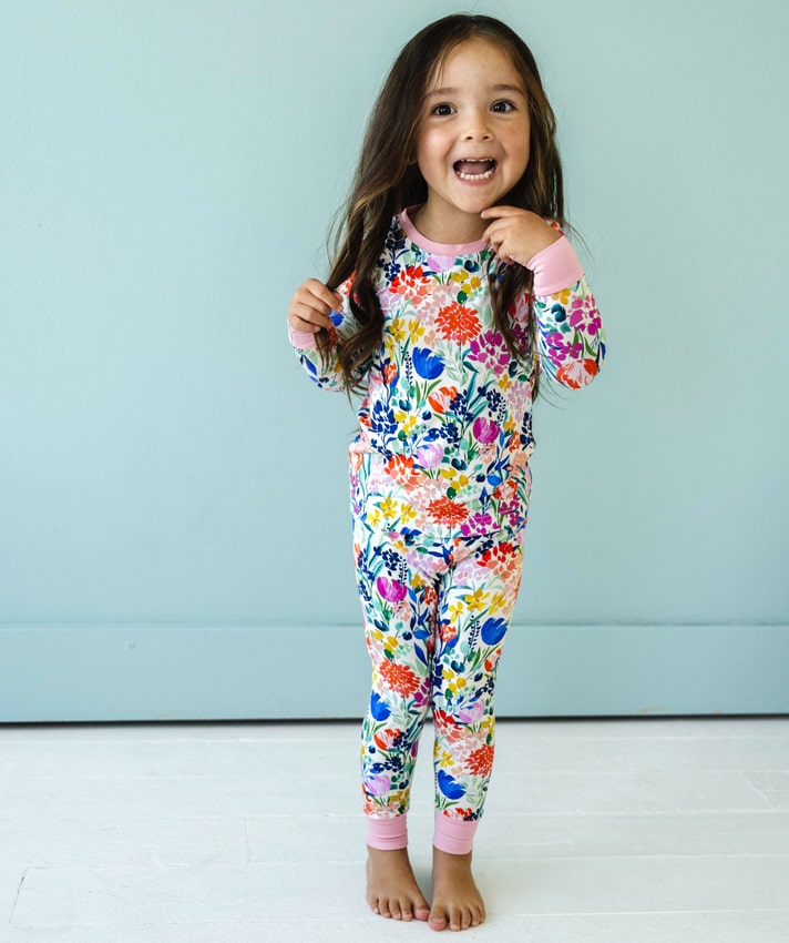 Little Sleepies Summer Garden Bamboo Viscose Two-Piece Pajama Set – Blossom