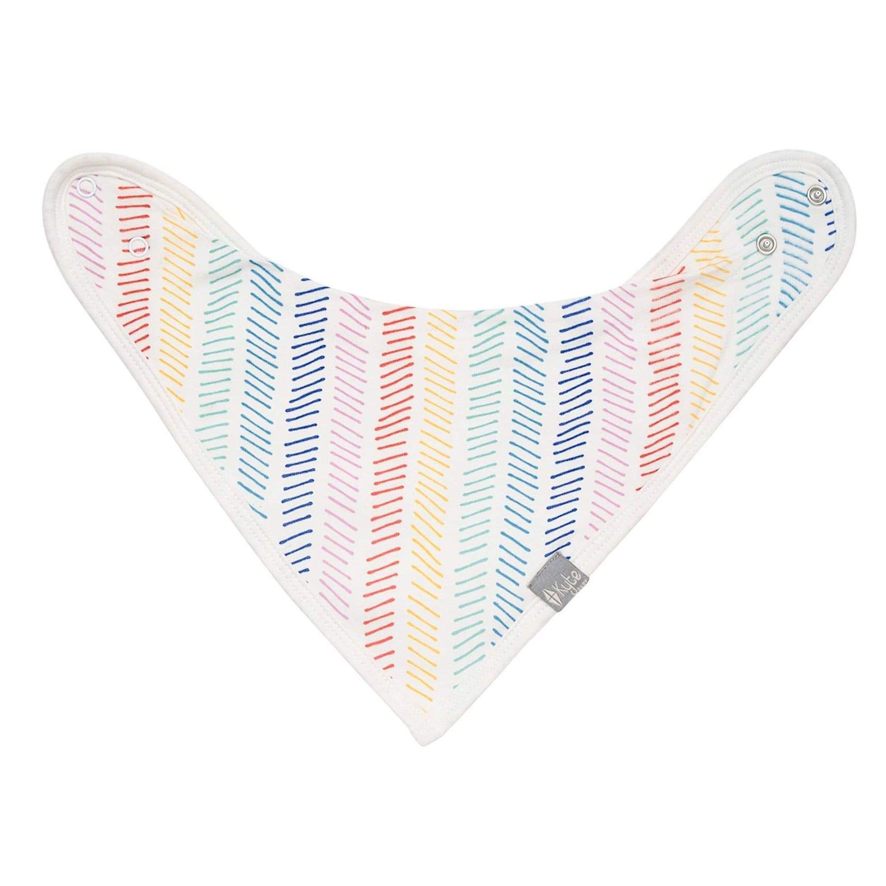 Kyte BABY Printed Bib in Herringbone Blossom