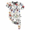 Peregrine Kidswear Space Doodle Bamboo Footed Sleeper