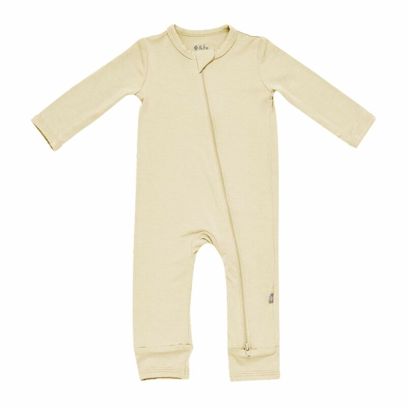 Kyte BABY Zippered Romper in Wheat