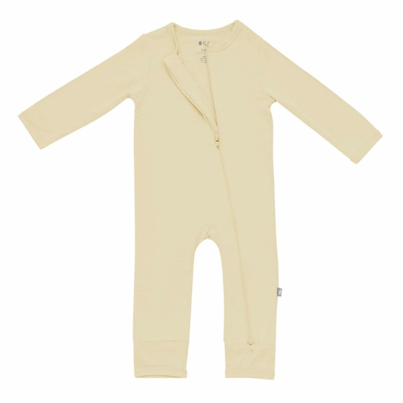 Kyte BABY Zippered Romper in Wheat