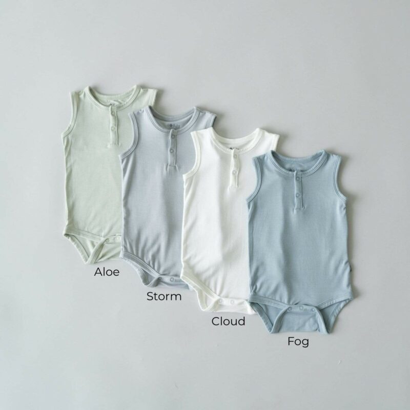 Kyte BABY Sleeveless Bodysuit in Aloe