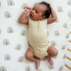 Kyte BABY Sleeveless Bodysuit in Wheat