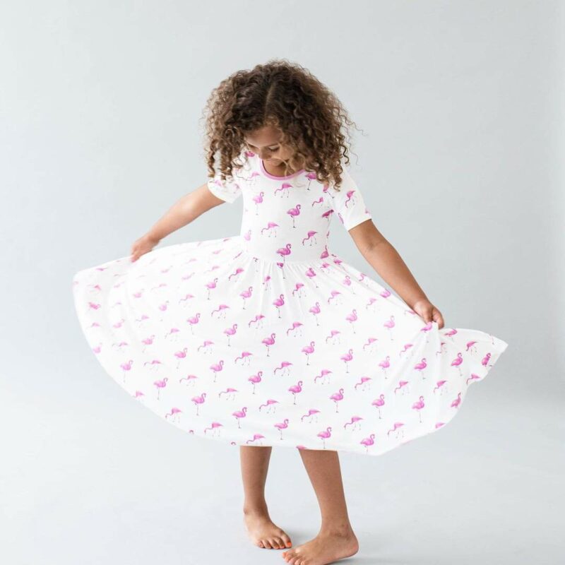 Kyte BABY Twirl Dress in Flamingo