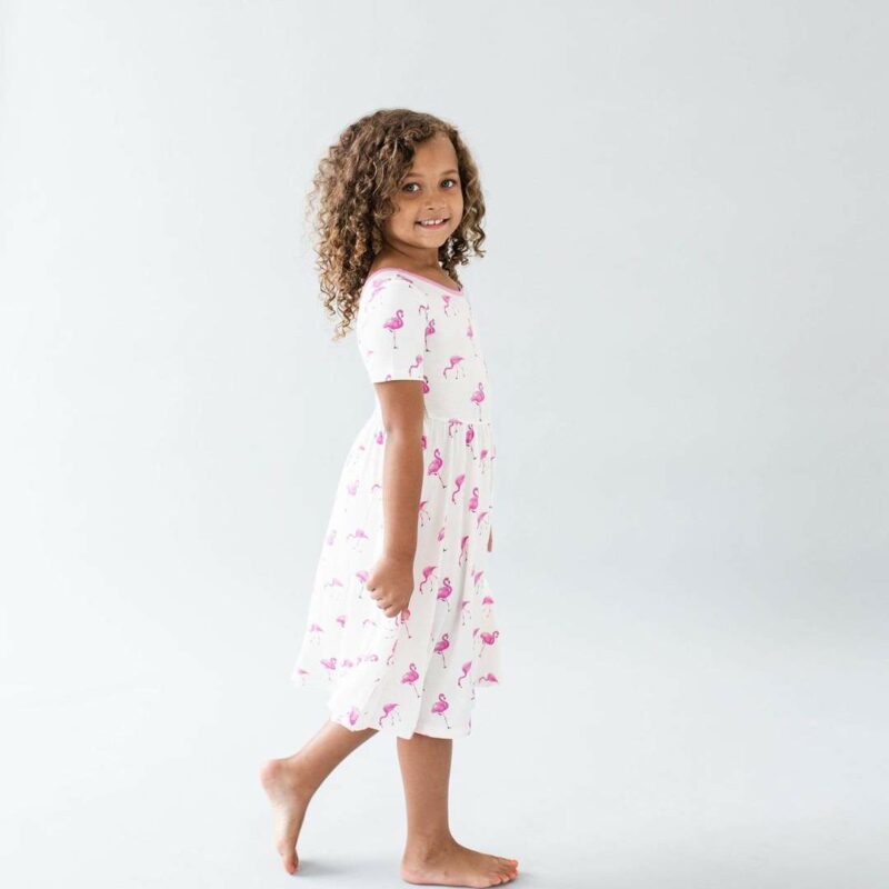 Kyte BABY Twirl Dress in Flamingo