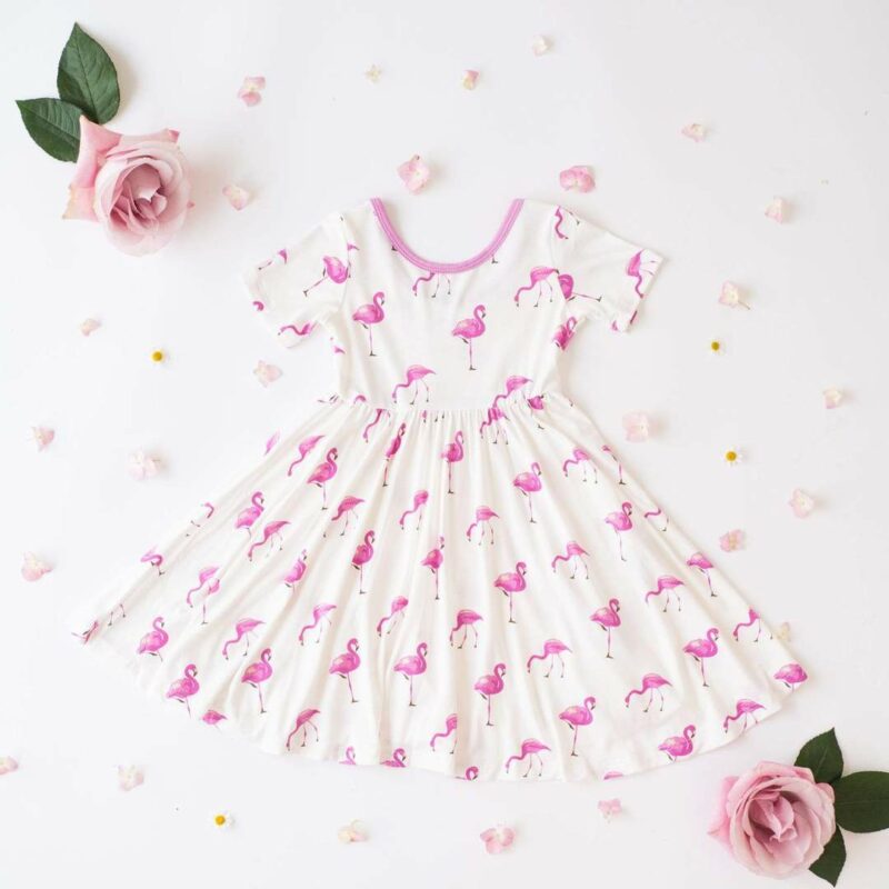 Kyte BABY Twirl Dress in Flamingo