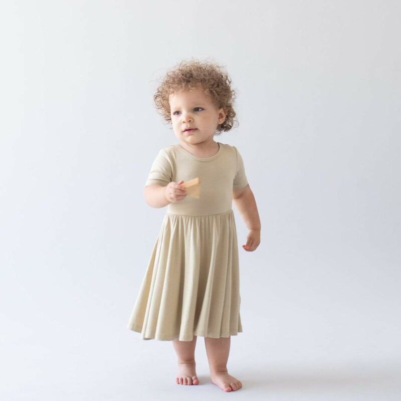 Kyte BABY Twirl Dress in Wheat