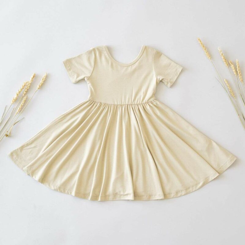 Kyte BABY Twirl Dress in Wheat