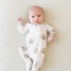 Kyte BABY Zippered Footie in Aloe Rainbow