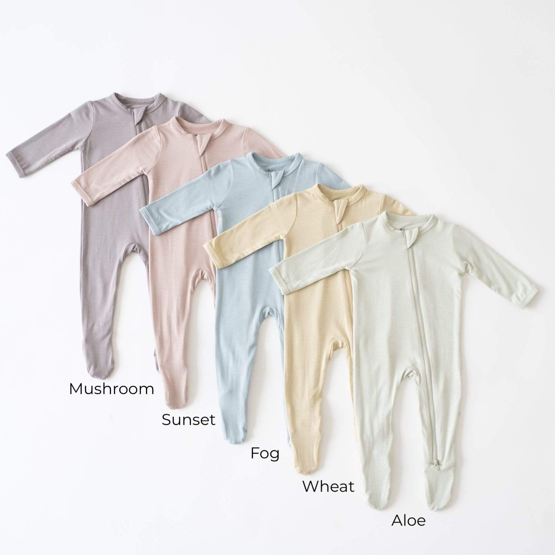 Kyte BABY Zippered Footie in Fog Blossom