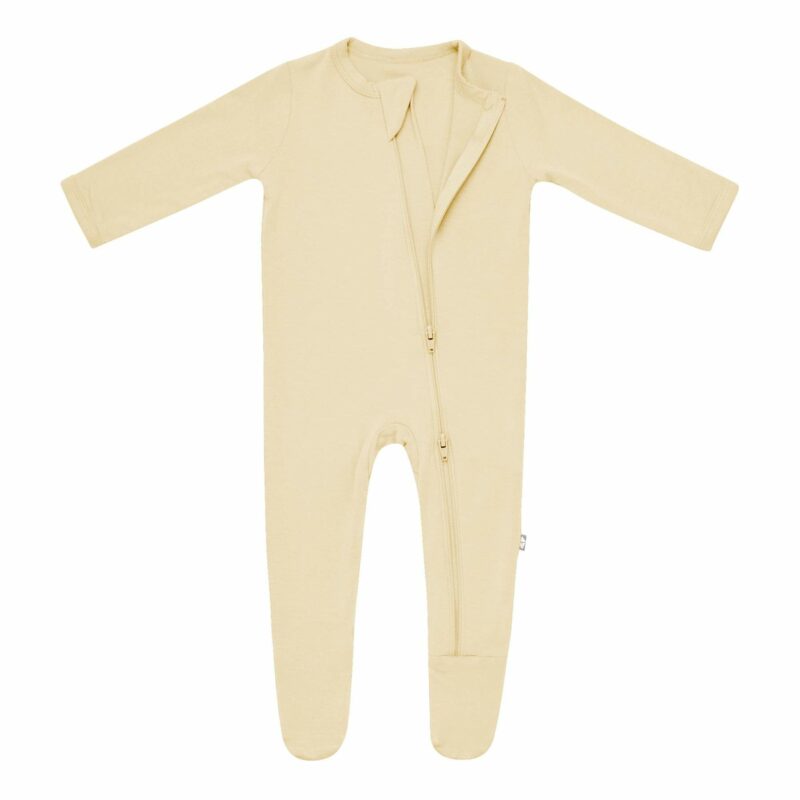 Kyte BABY Zippered Footie in Wheat