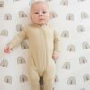 Kyte BABY Zippered Footie in Wheat