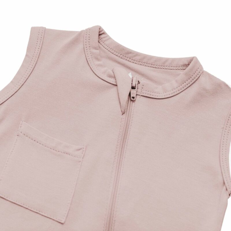 Kyte BABY Zippered Sleeveless Romper in Sunset