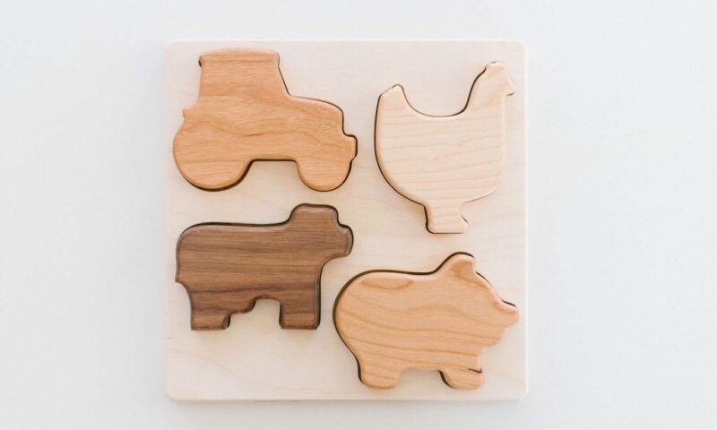 Bannor Toys Chunky Wooden Farm Puzzle