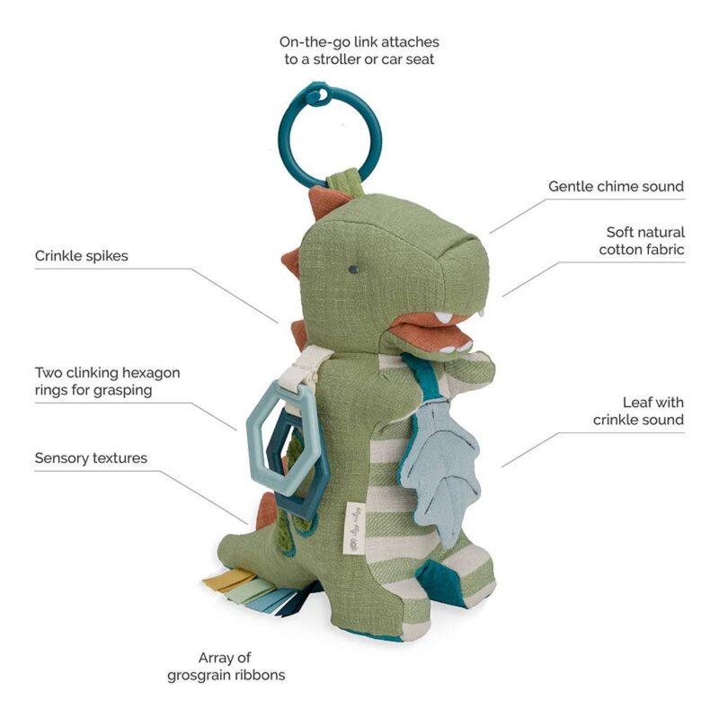 Itzy Ritzy Dino Activity Plush with Teether Toy