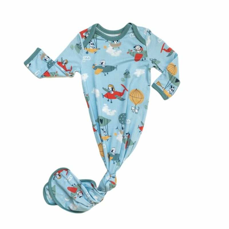 Little Sleepies Fly Away With Me Bamboo Viscose Infant Knotted Gown