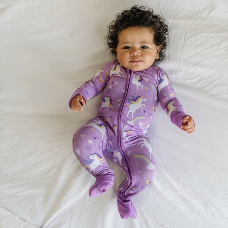 Little Sleepies Sienna's Unicorns Bamboo Viscose Zippy