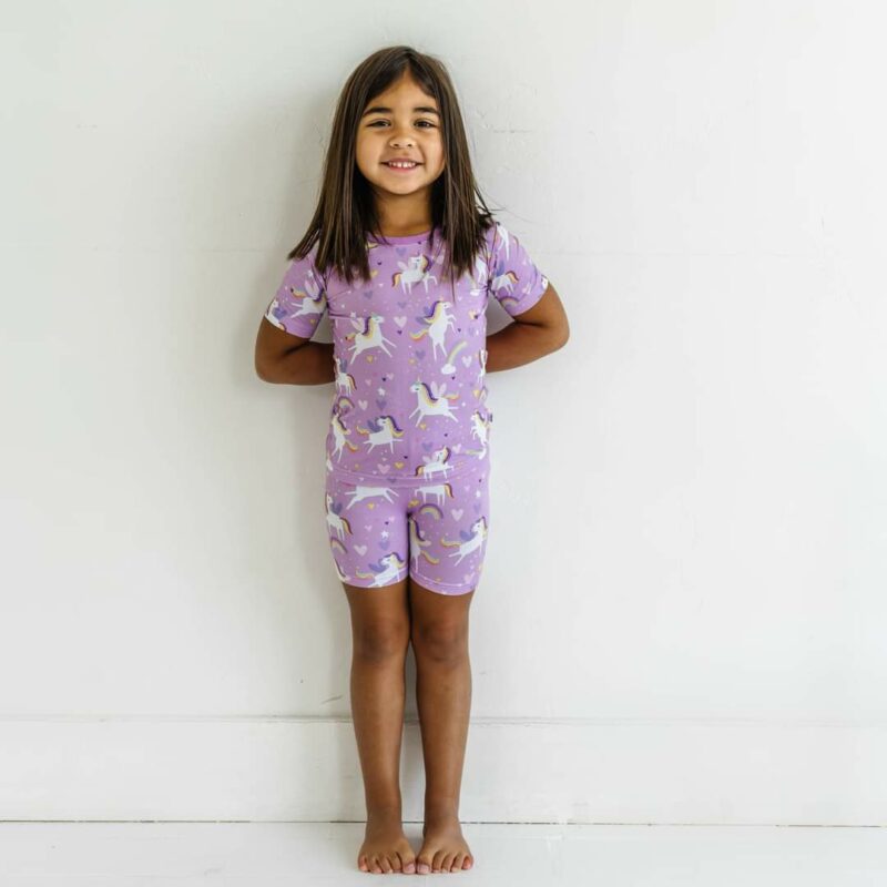 Little Sleepies Sienna's Unicorns Short Sleeve & Shorts Bamboo Viscose Pajamas