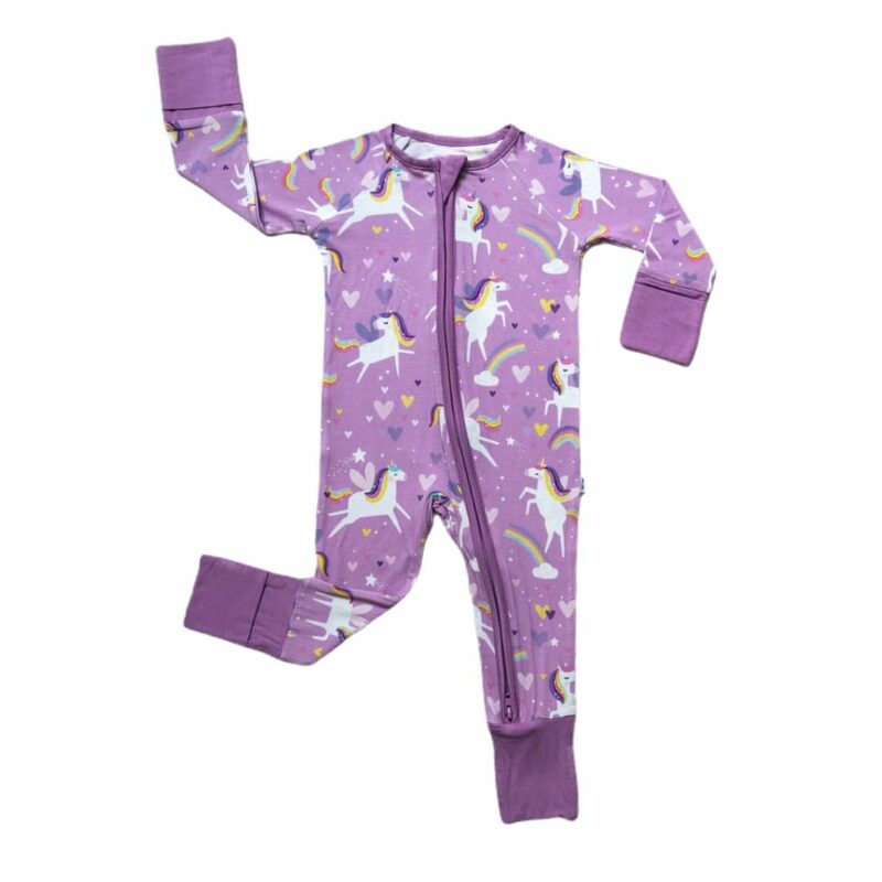 Little Sleepies Sienna's Unicorns Bamboo Viscose Zippy