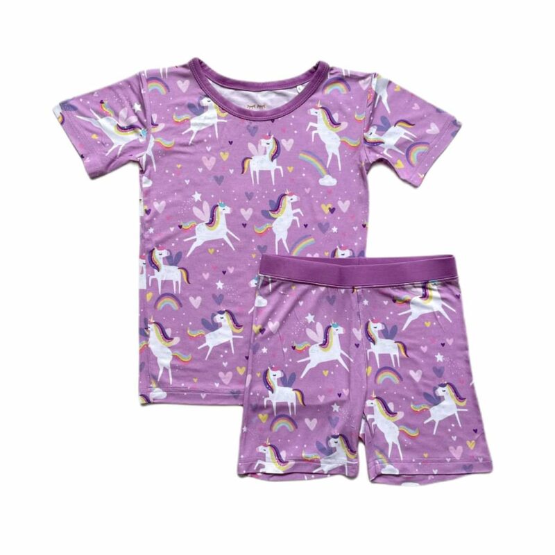Little Sleepies Sienna's Unicorns Short Sleeve & Shorts Bamboo Viscose Pajamas