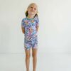 Little Sleepies Sweet Pea Floral Short Sleeve and Shorts Bamboo Viscose Pajamas