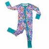 Little Sleepies Sweet Pea Floral Bamboo Viscose Convertible Zippy