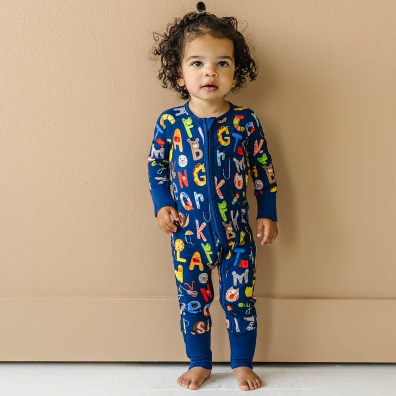 Little Sleepies Alphabet Friends Bamboo Viscose Zippy