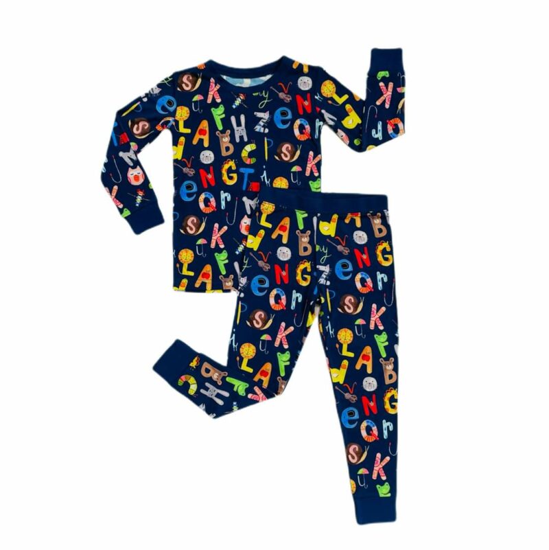 Little Sleepies Alphabet Friends Two-Piece Bamboo Viscose Pajama Set