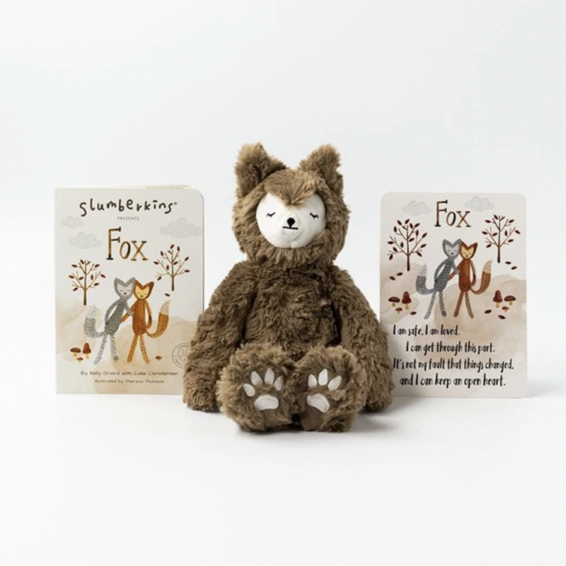 Slumberkins Fox Kin and Board Book Set for Family Change